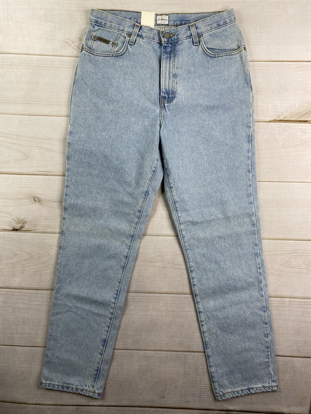 Vintage CK Calvin Klein Jeans 13/14 Light Wash Denim High Rise Tapered Mom NWT